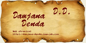 Damjana Denda vizit kartica